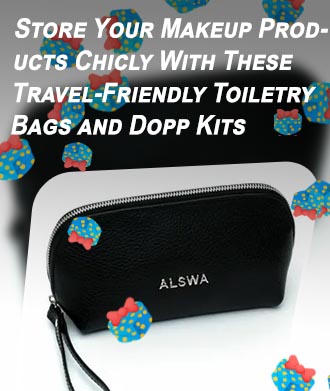 Leather makeup bag